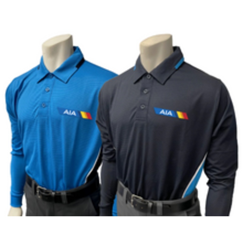 Arizona AIA  Bright Blue/Midnight Navy Mens Softball Long Sleeve Umpire Shirt