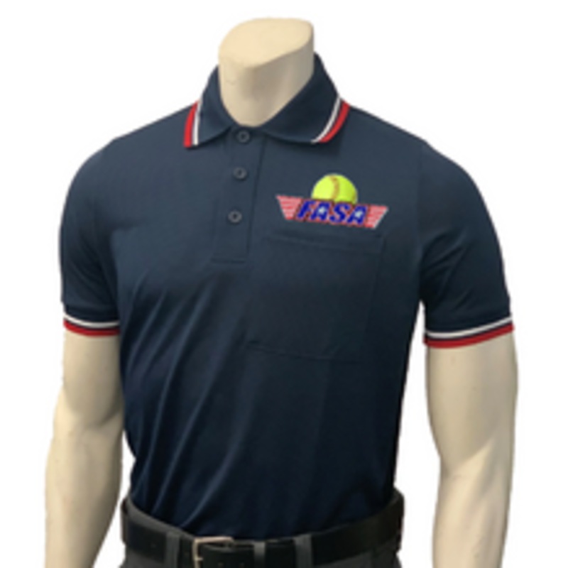 Fastpitch America Softball Association FASA Navy Body Flex Style Umpire Shirt