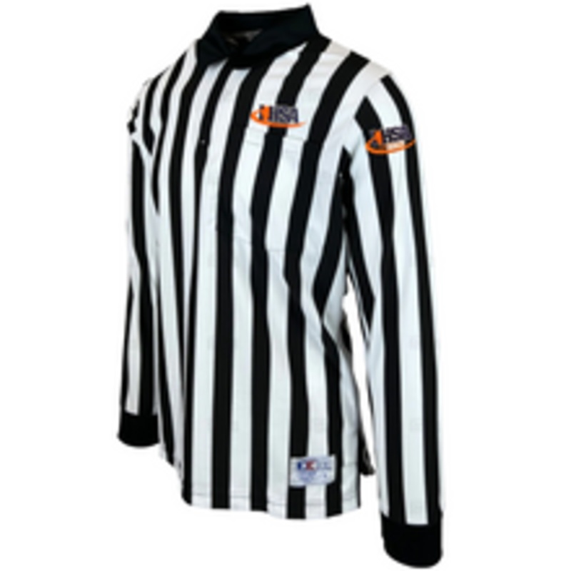 Illinois IHSA MSX 1 Stripe Ultra Mesh Long Sleeve Football Referee Shirt