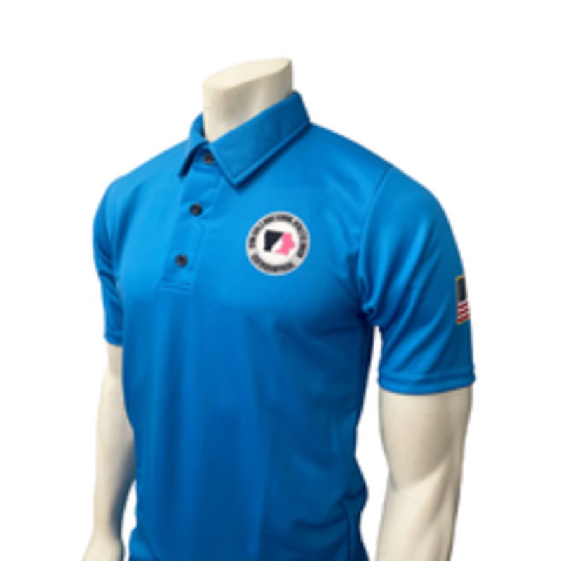 Iowa Girls IGHSAU Men's Bright Blue Short Sleeve Volleyball Referee Shirt