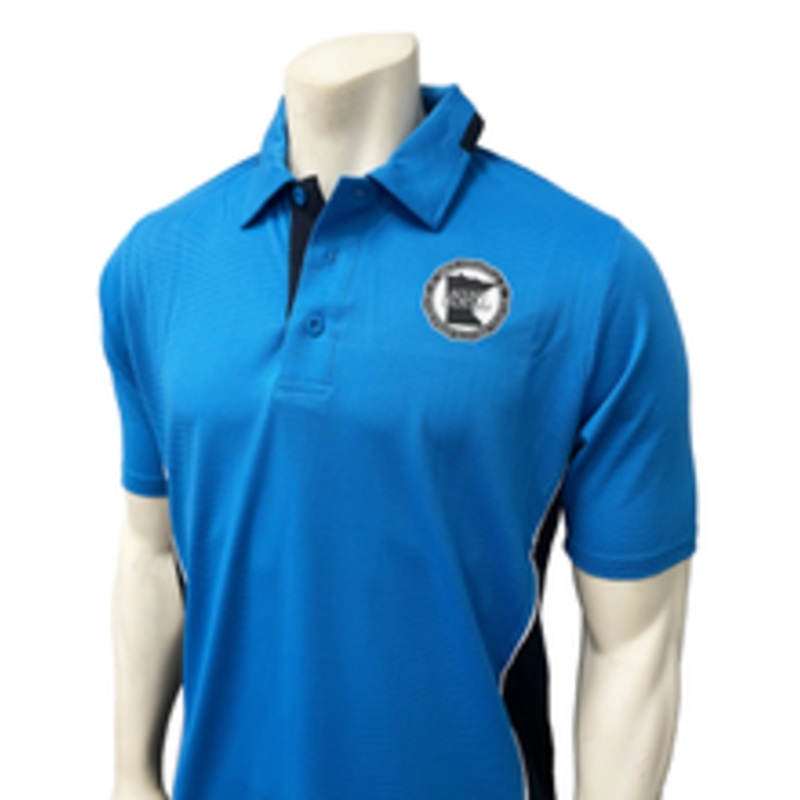 Minnesota MSHSL Men's Bright Blue Short Sleeve Softball Umpire Shirt
