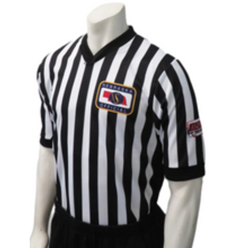 Nebraska NSAA- NHSOA Side Panel Basketball Referee Shirt No Flag