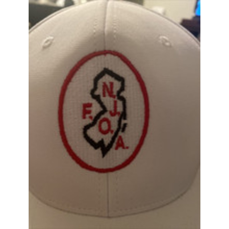 New Jersey NJFOA Pulse Performance White Flex Fit Football Referee Cap