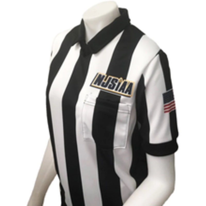 New Jersey NJSIAA 2 1/4 Stripe Women's Short Sleeve Football Referee Shirt