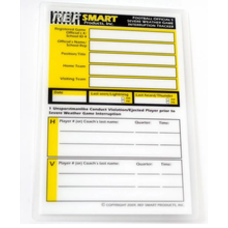 Ref Smart Severe Weather Football Game Card