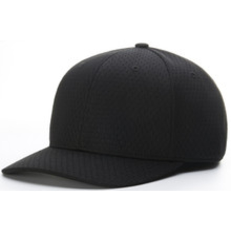 Richardson Black Fitted  Promesh 8-stitch Long Base Umpire Cap