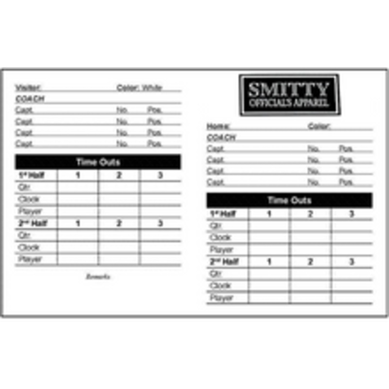Smitty Football Referee Game Data Cards