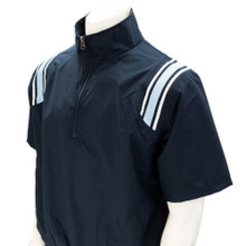 Smitty Navy Half Sleeve Umpire Pullover with Powder Trim