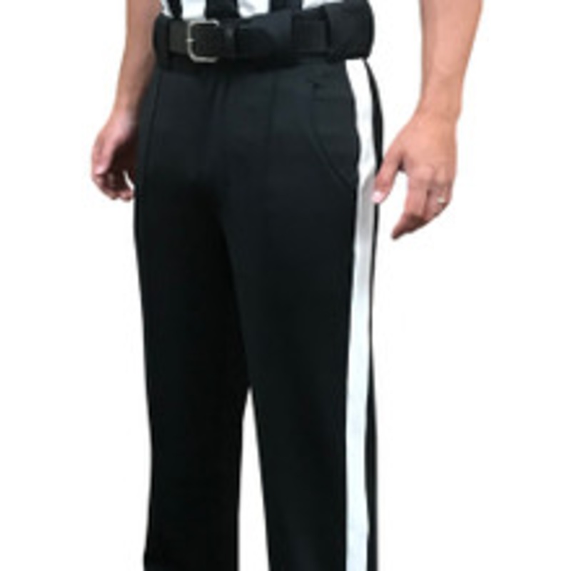 Smitty Official's Apparel Premium Tapered Fit 4-Way Stretch Poly/Spandex Football Referee Pants 1 1/4 Stripe
