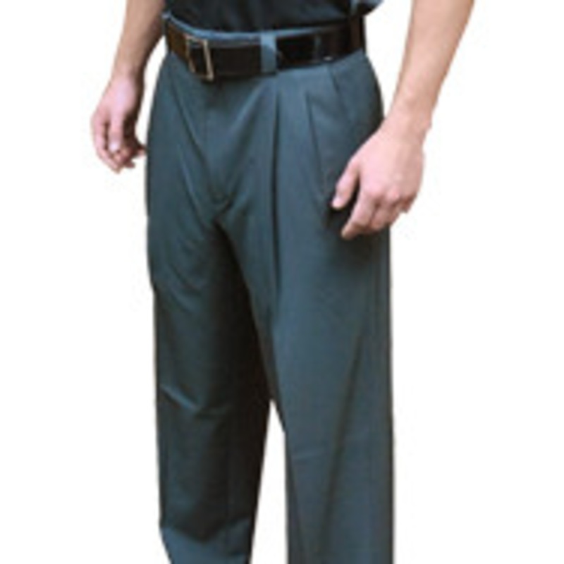 Smitty Pleated Dark Charcoal Grey Poly/Spandex Umpire Plate Pants