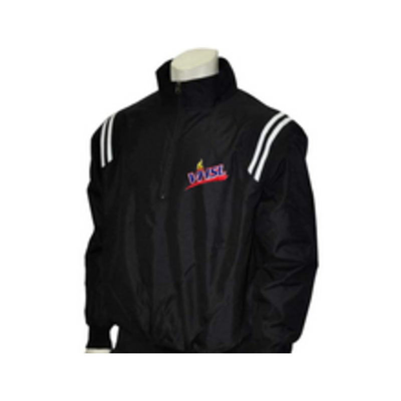 Virginia VHSL Black Open Bottom Umpire Pullover with Black/White Trim