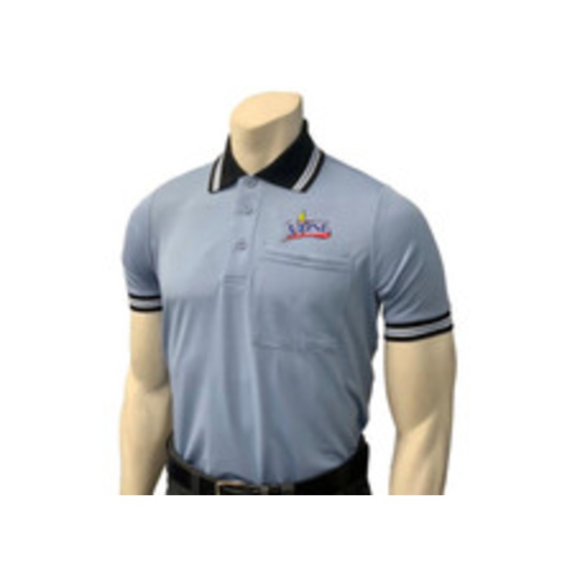 Virginia VHSL Embroidered Polo Blue Body Flex Style Short Sleeve Umpire Shirt