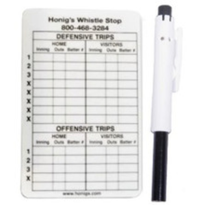 Honig's Baseball/Softball Mound Visit Card