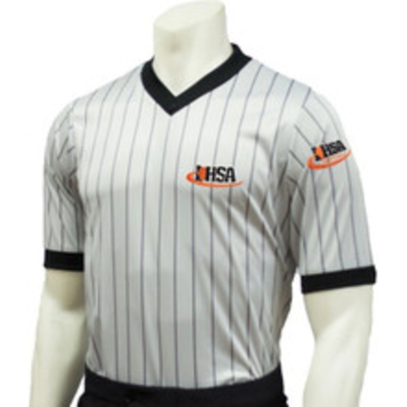 Illinois IHSA Dye Sublimated Gray Body Flex Wrestling Referee Shirt