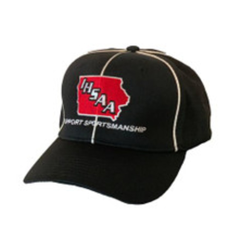 Iowa IHSAA Pulse Flex-fit Black Football Referee Cap