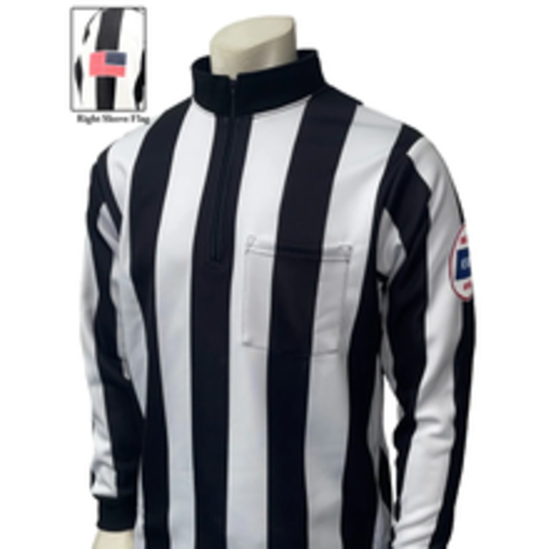 Kansas KSHSAA Foul Weather Long Sleeve Football Referee Shirt Reverse Flag