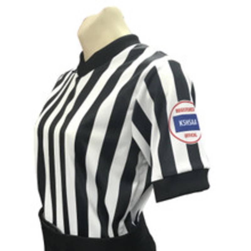 Kansas KSHSAA Women's Body Flex Basketball Referee Shirt Reverse Flag