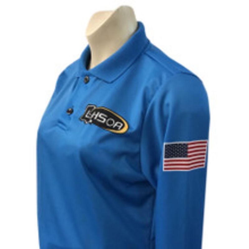 Louisiana LHSOA Bright Blue Long Sleeve Women's Volleyball Referee Shirt