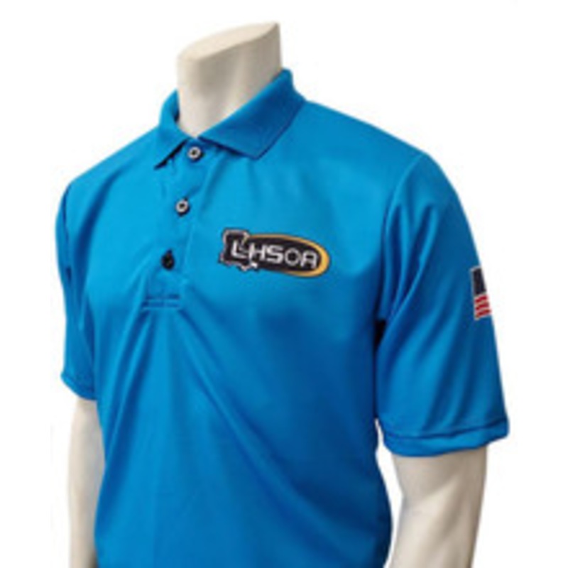 Louisiana LHSOA Bright Blue Short Sleeve Men's Volleyball Referee Shirt
