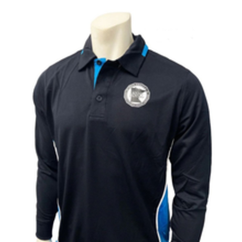 Minnesota MSHSL Men's Midnight Navy Long Sleeve Softball Umpire Shirt