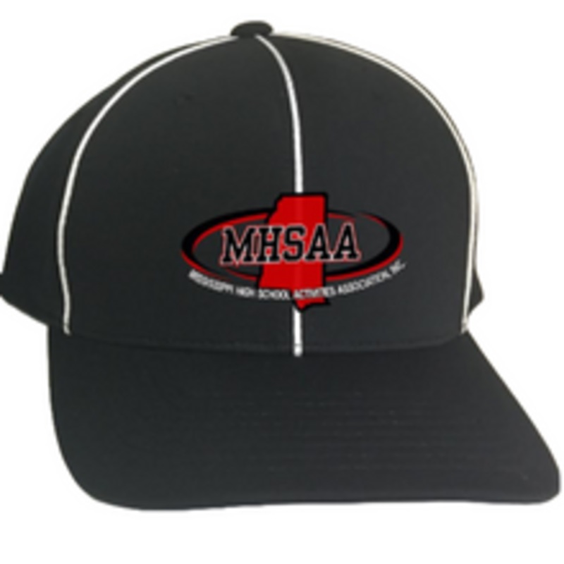 Mississippi MHSAA Black Flex-Fit Pulse Football Referee Cap
