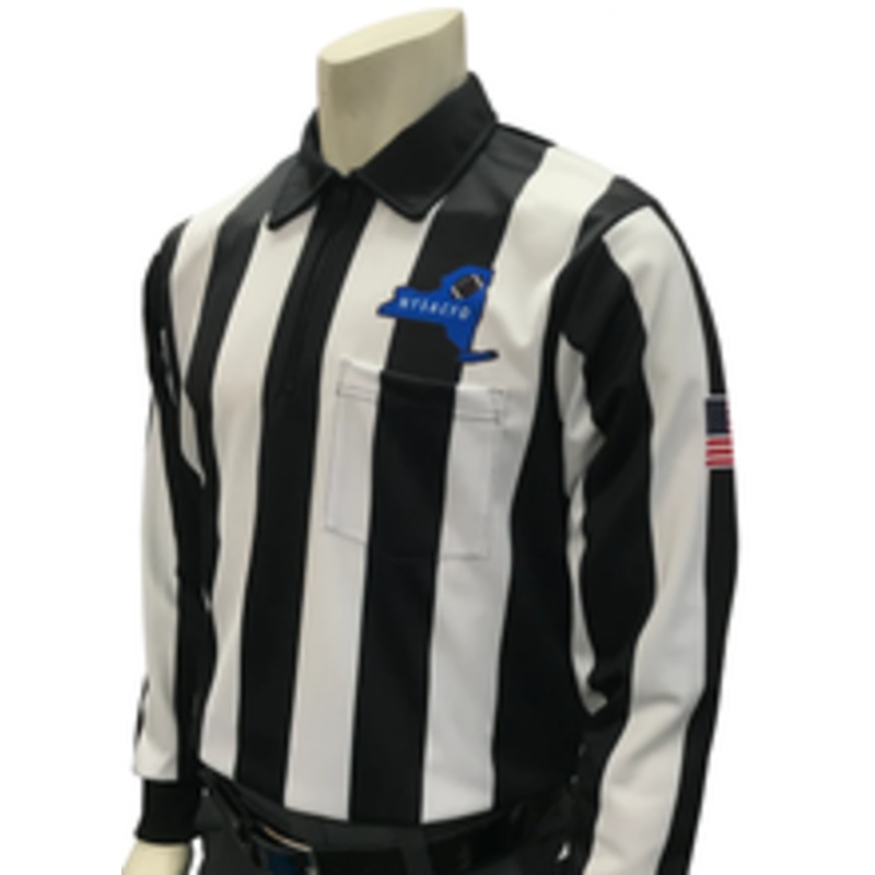 New York NYSACFO 2 1/4 Stripe Long Sleeve Football Referee Shirt