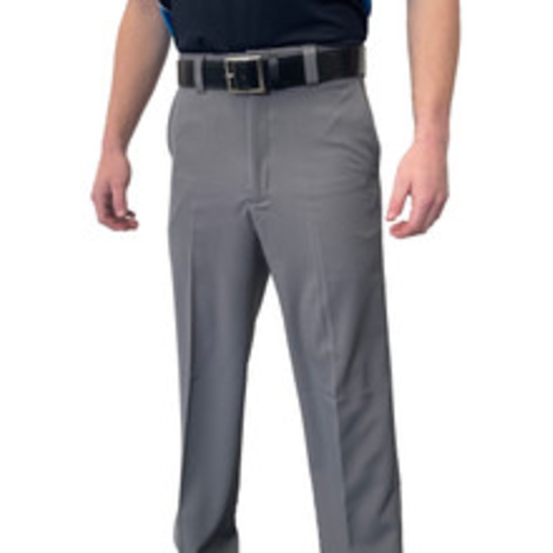 Smitty Poly/Spandex Heather Grey Flat Front Combo Umpire Pants