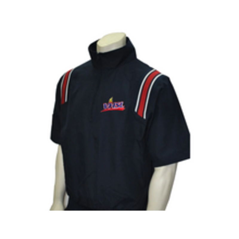 Virginia VHSL Navy Half Sleeve Umpire Pullover with Red/White Trim