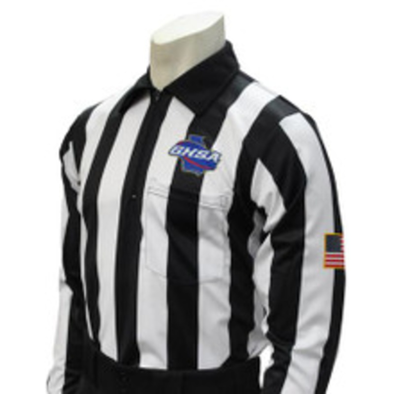 Georgia GHSA Dye Sublimated Long Sleeve Football & Lacrosse Referee Shirt