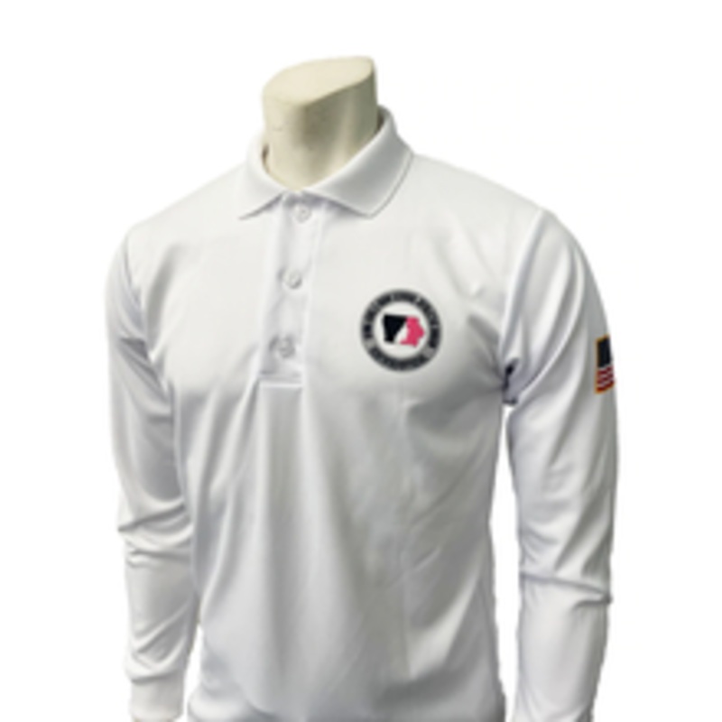 Iowa Girls IGHSAU Men's White Long Sleeve Volleyball Referee Shirt