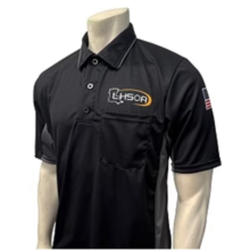 Louisiana LHSOA MLB Dye Sublimated Black with Grey Trim Umpire Shirt
