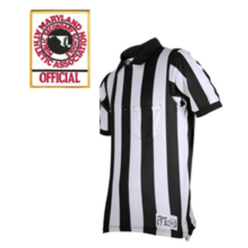 Maryland MPSSAA 2 Stripe Short Sleeve Football Referee Shirt