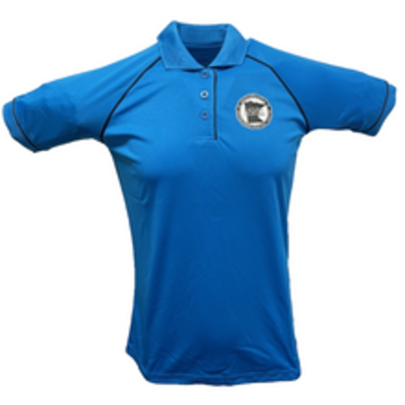 Minnesota MSHSL Women's Short Sleeve Bright Blue Volleyball/Swimming Referee Shirt 
