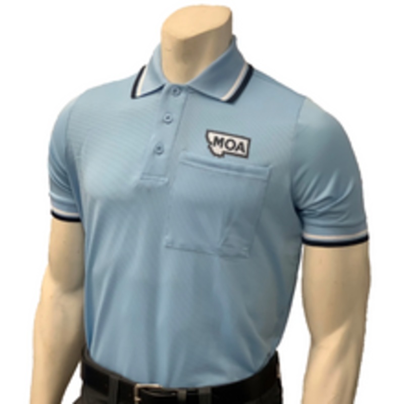 Montana MOA Body Flex Style MOA Powder Blue Softball Umpire Shirt