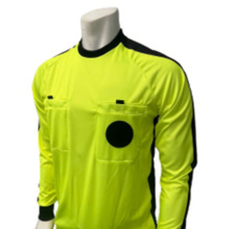 NCAA Men's Safety Yellow Long Sleeve Soccer Referee Shirt