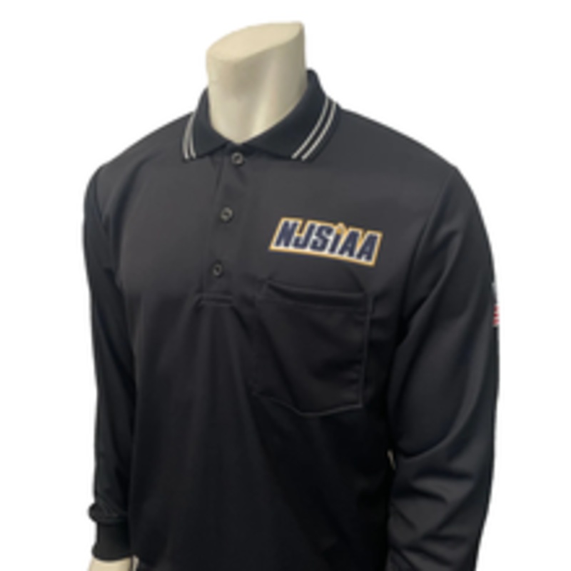 New Jersey NJSIAA Long Sleeve Black Umpire Shirt