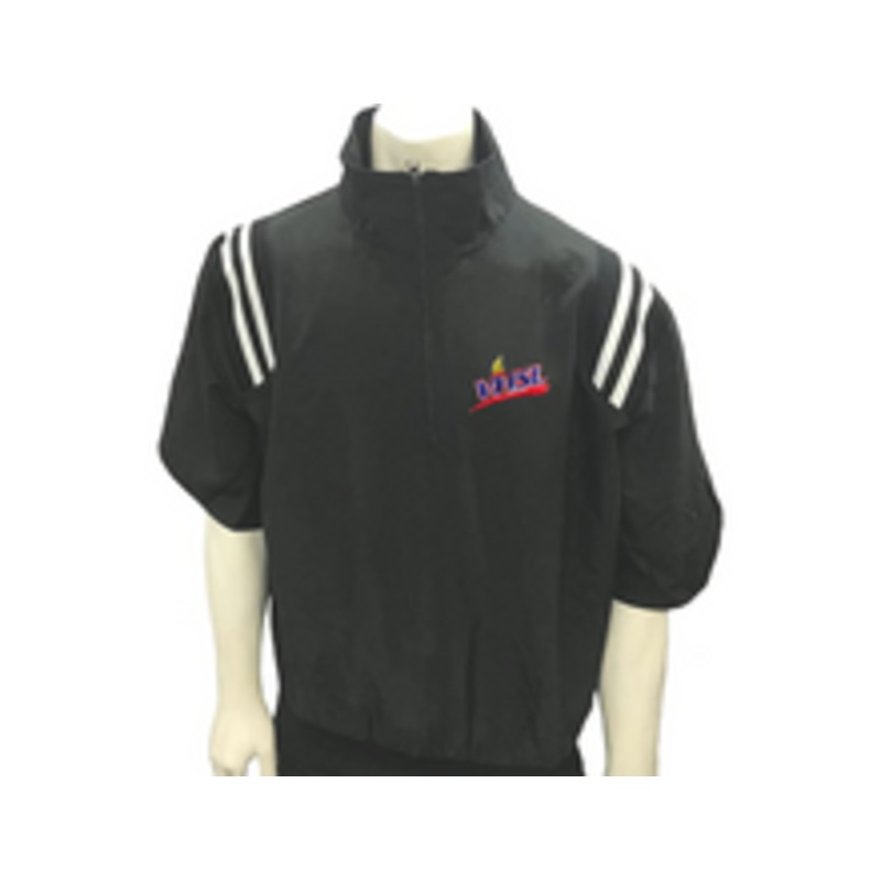Virginia VHSL Black Half Sleeve Umpire Pullover with Black/White Trim