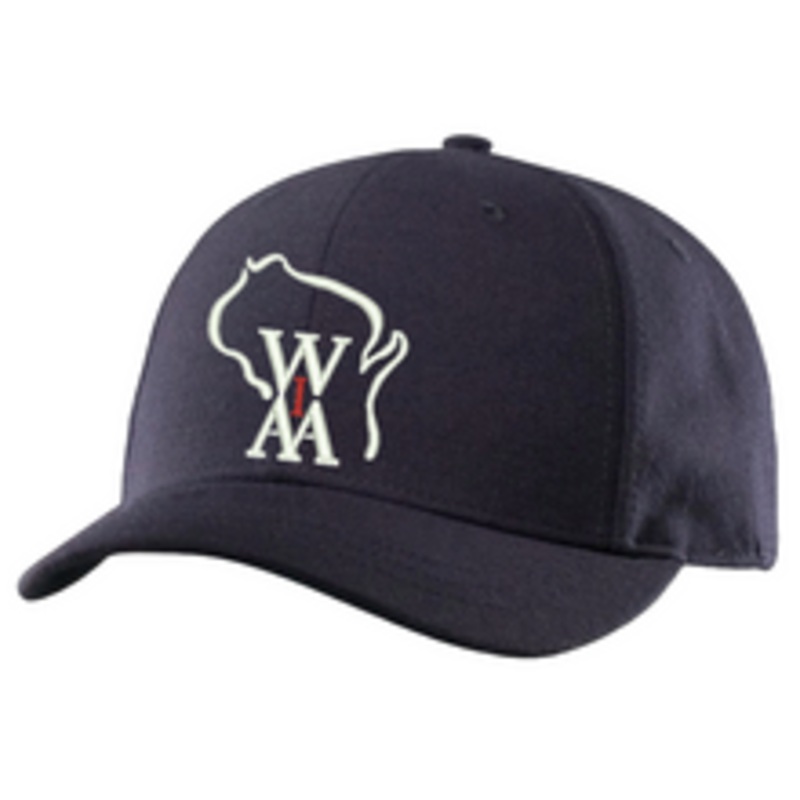 Wisconsin WIAA Navy 4-stitch Polyester Flex-Fit Umpire Plate Cap
