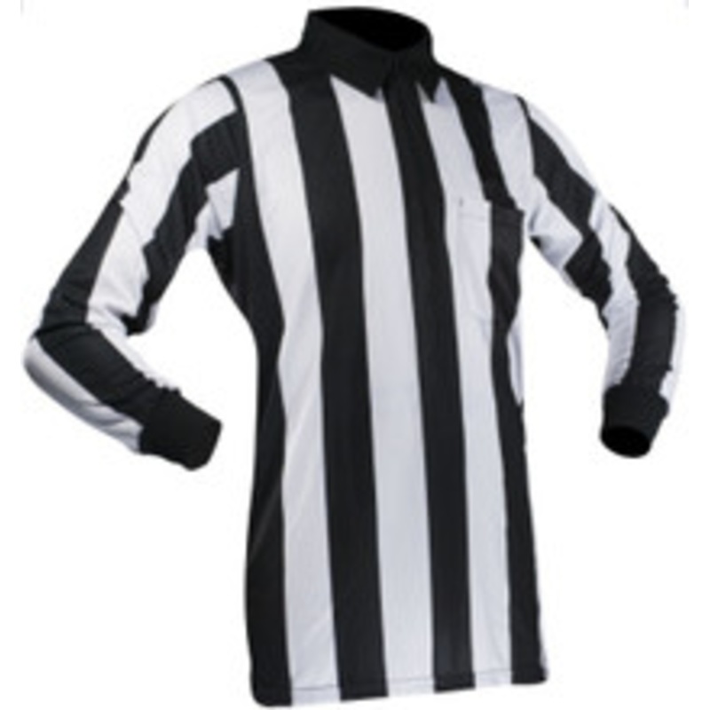 Cliff Keen 2 Stripe Long Sleeve Ultra-Mesh Football Referee Shirt