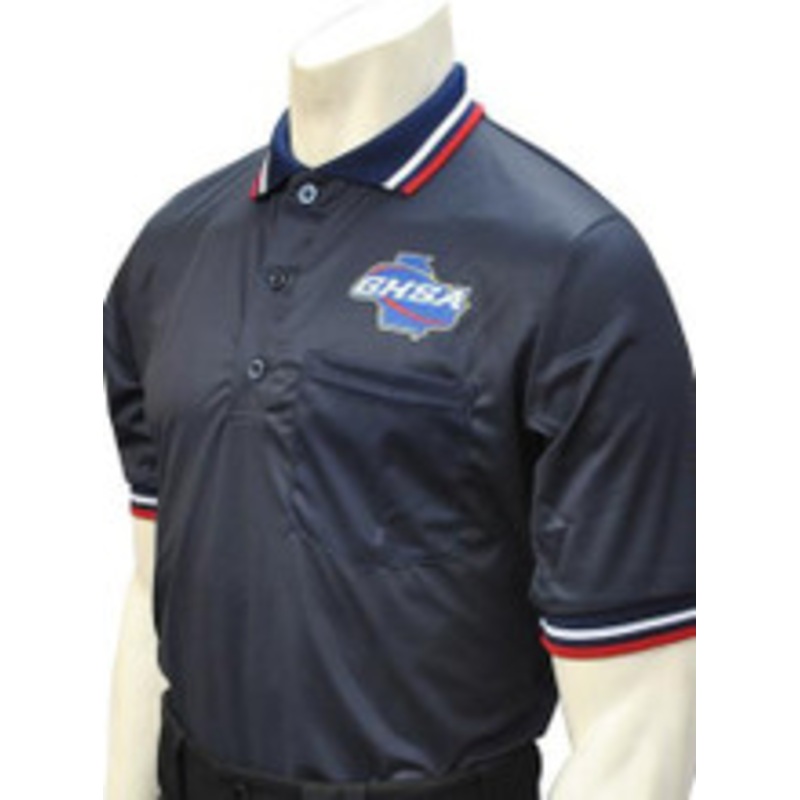 Georgia GHSA Embroidered Body Flex Navy Umpire Shirt