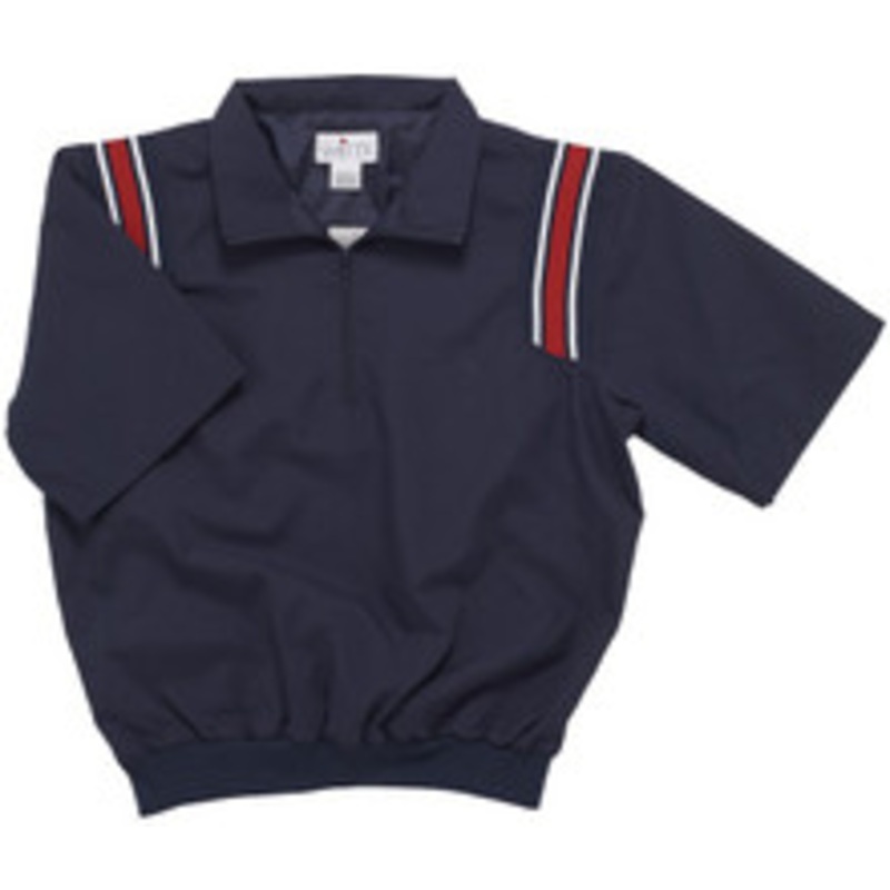 Illinois IHSA Half Sleeve Umpire Pullover Navy with Red/White Trim