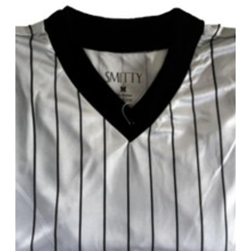 Illinois IHSA Ultra Mesh Gray Pinstripe Wrestling Referee Shirt