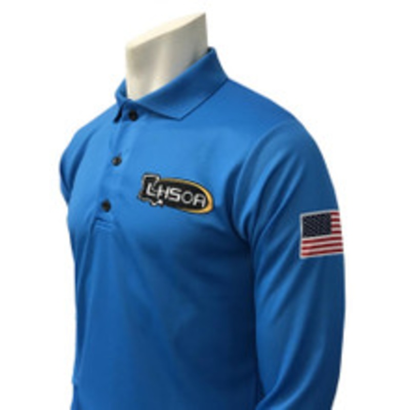 Louisiana LHSOA Bright Blue Long Sleeve Men's Volleyball Referee Shirt