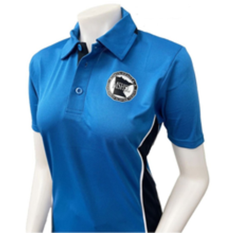 Minnesota MSHSL Women's Bright Blue Short Sleeve Softball Umpire Shirt
