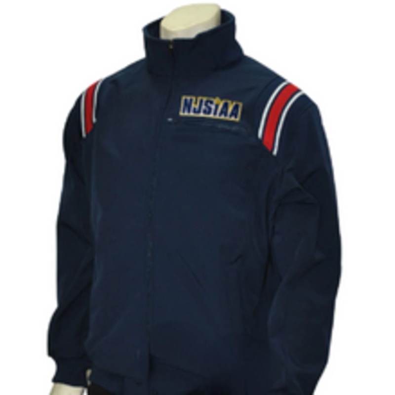 New Jersey NJSIAA Navy Thermal Fleece Umpire Jacket with Red/White Trim