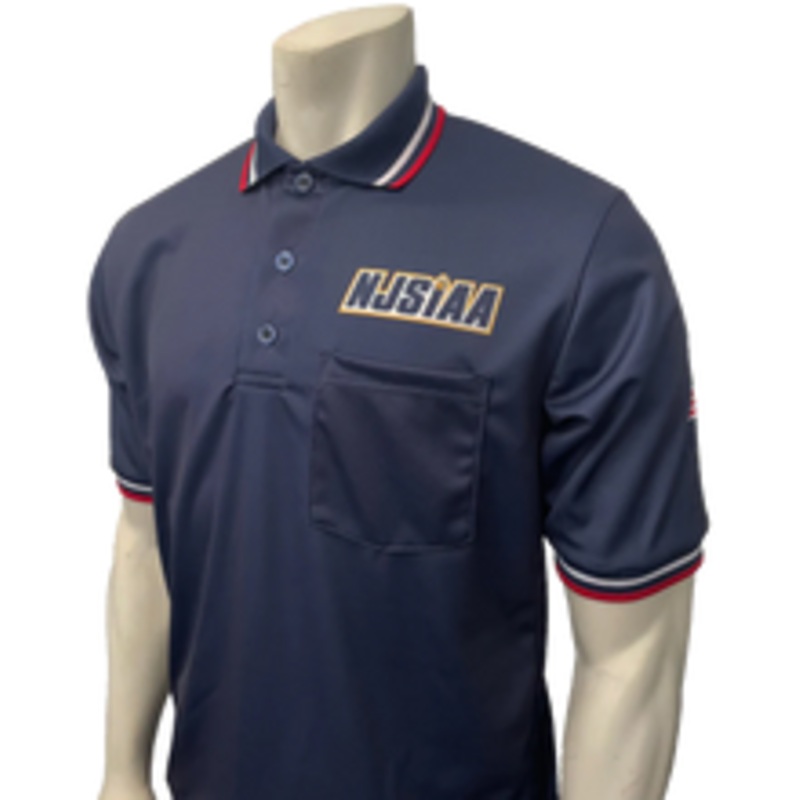 New Jersey NJSIAA Short Sleeve Navy Blue Umpire Shirt