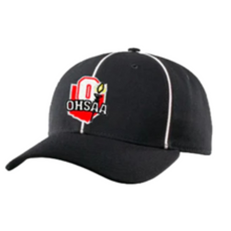 Ohio OHSAA Black Adjustable Football Referee Cap