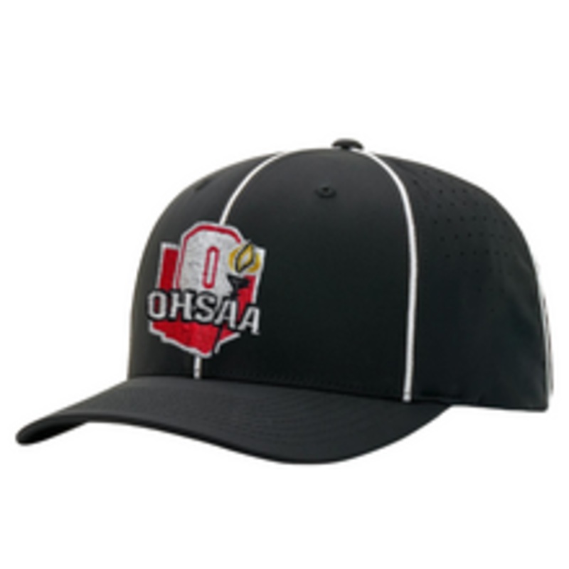 Ohio OHSAA Black Ignite Laser Performance Flex-fit Football Referee Cap