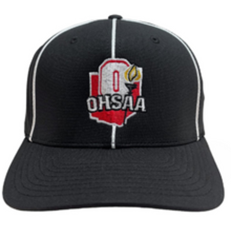 Ohio OHSAA Pulse Performance Black Flex-fit Football Referee Cap