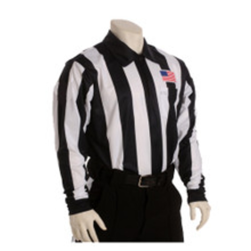 Smitty 2 1/4 Stripe Long Sleeve Football Referee Shirt